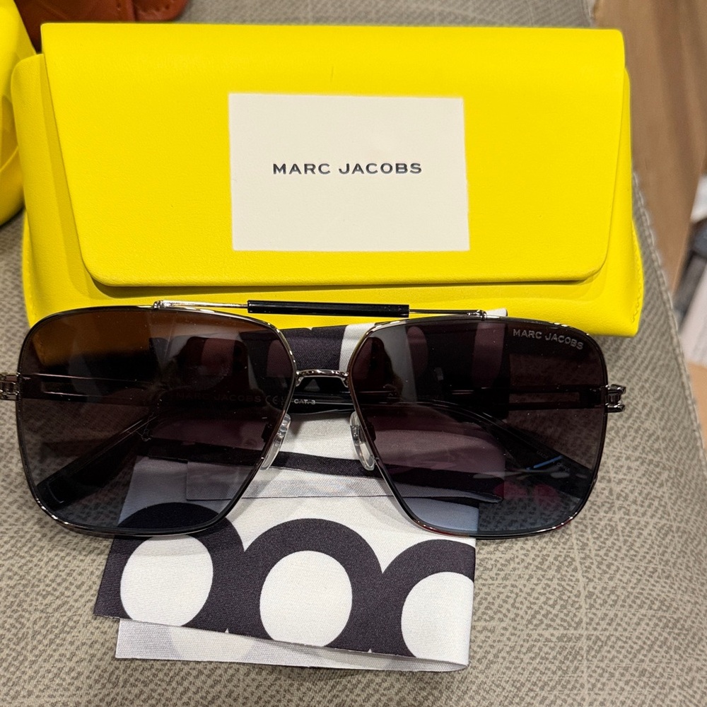 Marc Jacobs Dark Tinted Sunglasses with Silver Accents